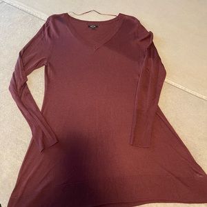 Legging, tunic length V neck sweater